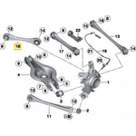 Brazos de suspensión traseros regulable BMW F2x, F3x