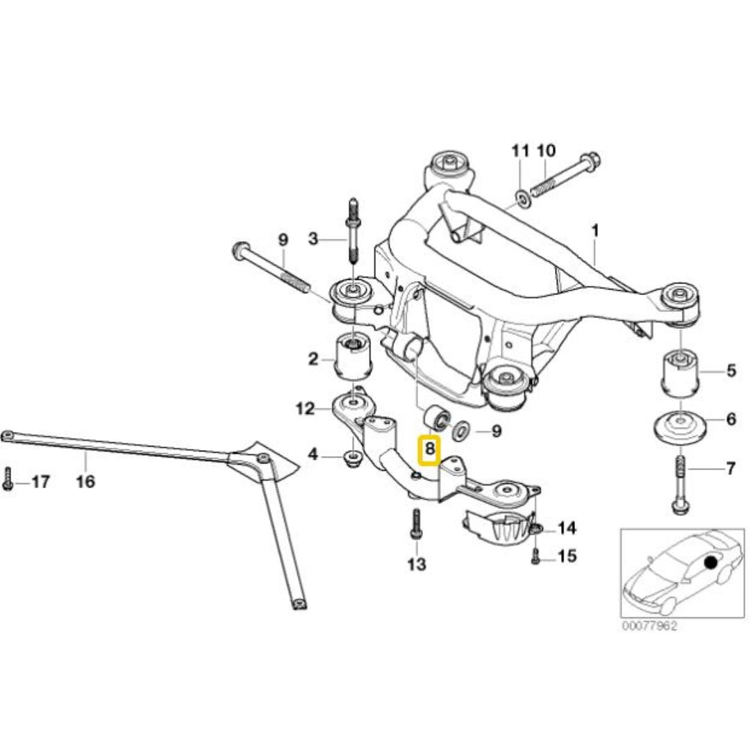 Casquillos de diferencial de aluminio BMW E46 M3