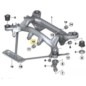 Casquillos de diferencial de aluminio BMW E8X M1, E9X M3