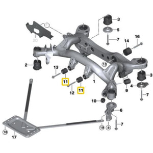 Casquillos de diferencial de aluminio BMW E8X, E9X (no modelos M)