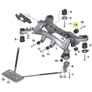 Casquillos de diferencial de aluminio BMW E8X, E9X (no modelos M)