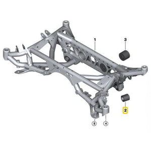 Casquillos del subchasis trasero de aluminio BMW E8x, E9x, F87 M2, F80 M3, F82 M4