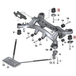 Casquillos del subchasis trasero de aluminio BMW E8x, E9x, F87 M2, F80 M3, F82 M4