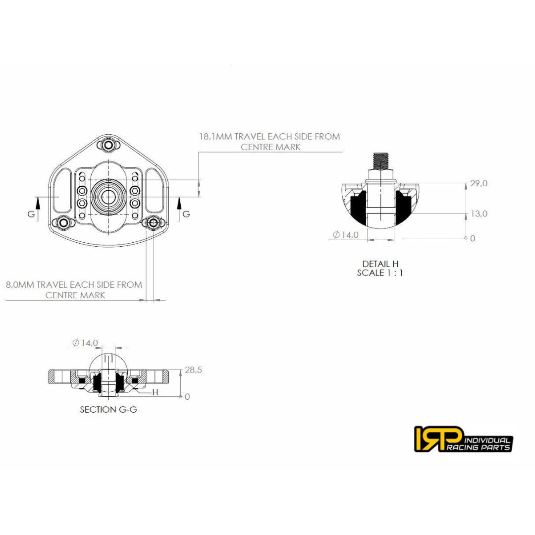 Copelas Delanteras regulables IRP para BMW E46,E85,E86,E89