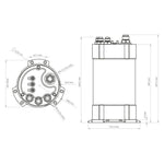 Depósito nodriza de combustible 2G de 3,0 litros para Ti Automotive (Walbro) GST 450 / 520