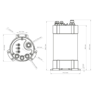 Depósito nodriza de combustible 2G de 3,0 litros para Ti Automotive (Walbro) GST 450 / 520